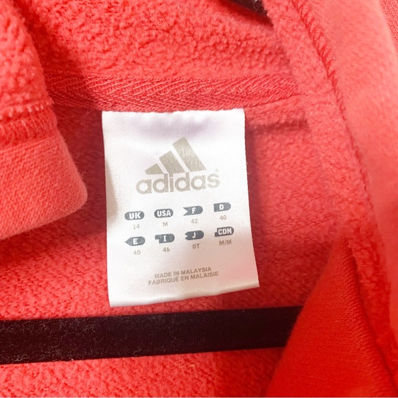 Adidas coral zip front hoodie size medium - Picture 3 of 3